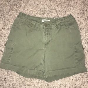 green/olive colored st. john’s bay shorts